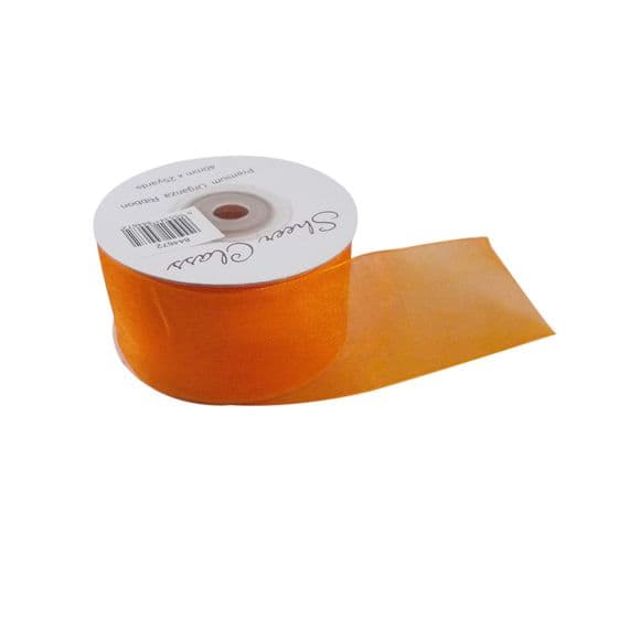 40mm Orange Organza Ribbon