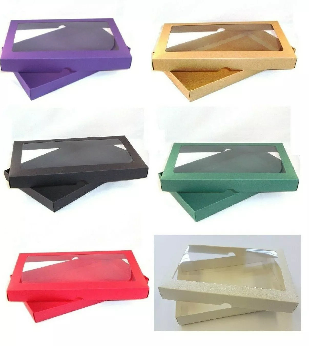 Luxury 6" x 10" Coloured Wedding Invite / Greeting Card Boxes (APERTURE LID)