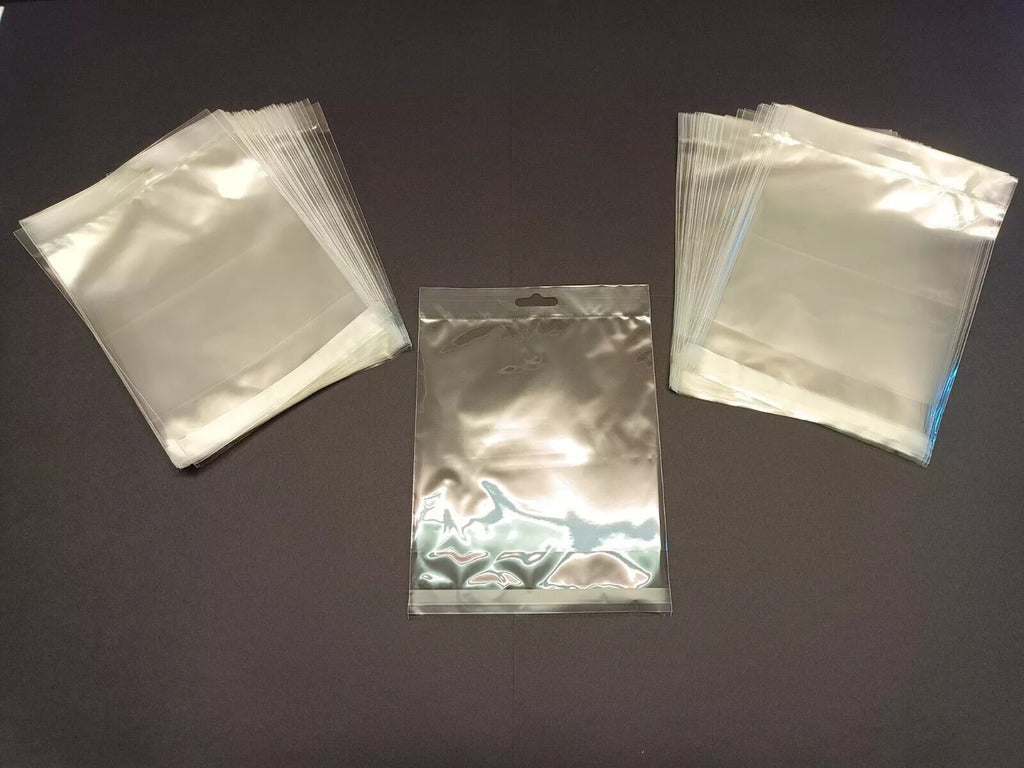 6" x 6" Euro Slot Header Bags - Self Seal - Retail Display Bags