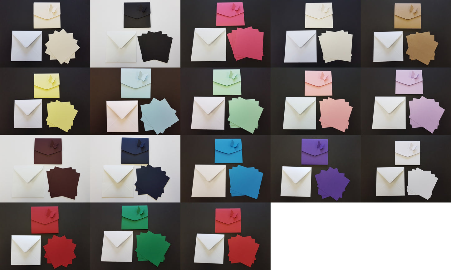 Luxury square Butterfly pocket fold wedding invite