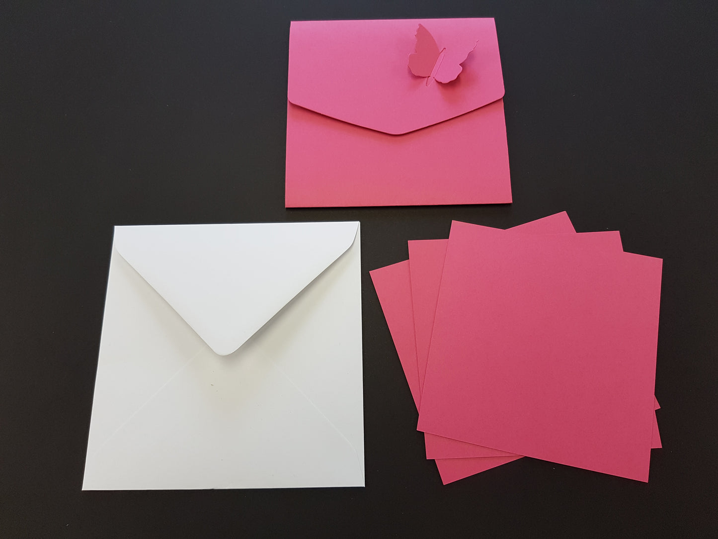 Luxury square Butterfly pocket fold wedding invite