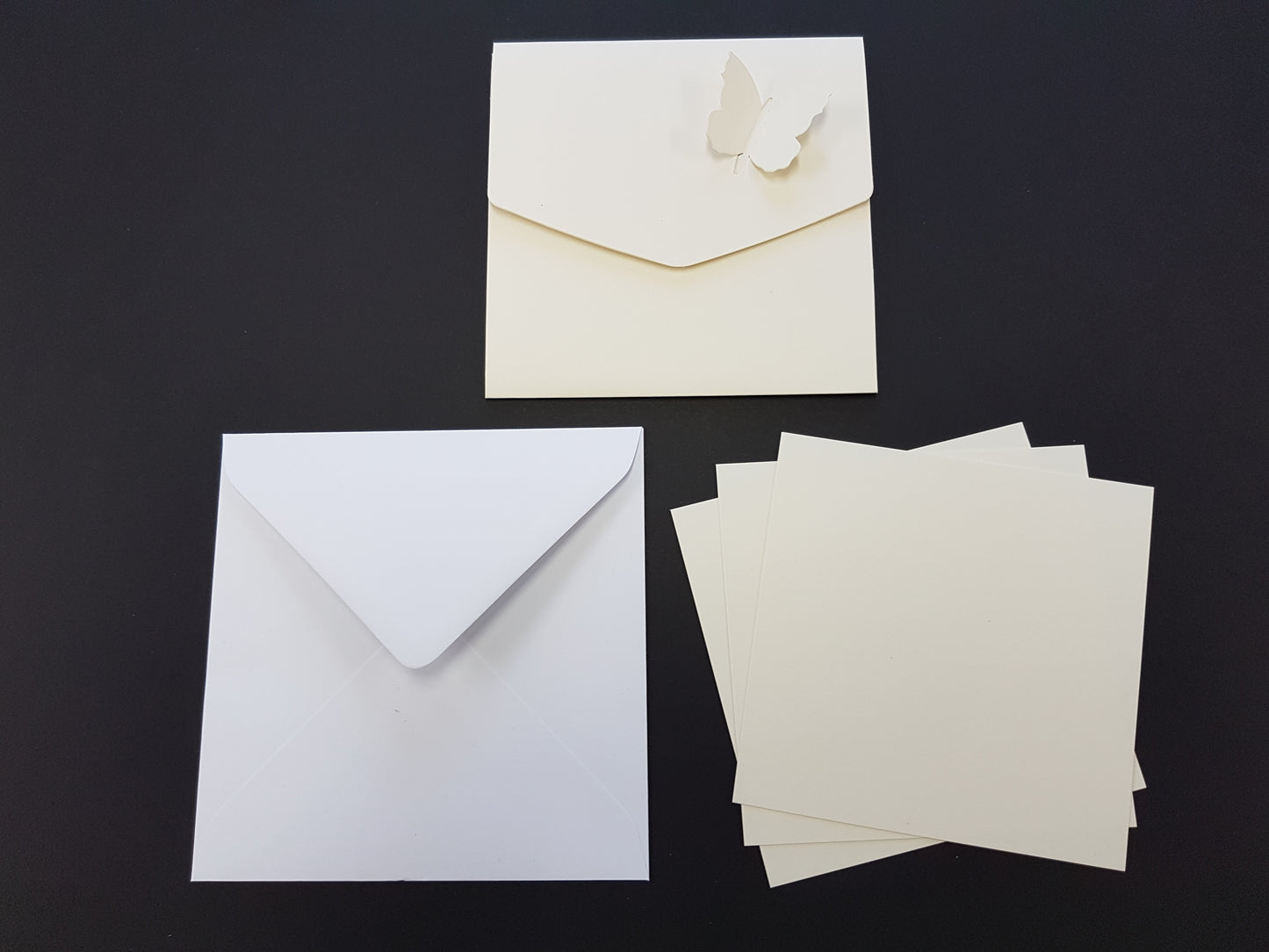 Luxury square Butterfly pocket fold wedding invite