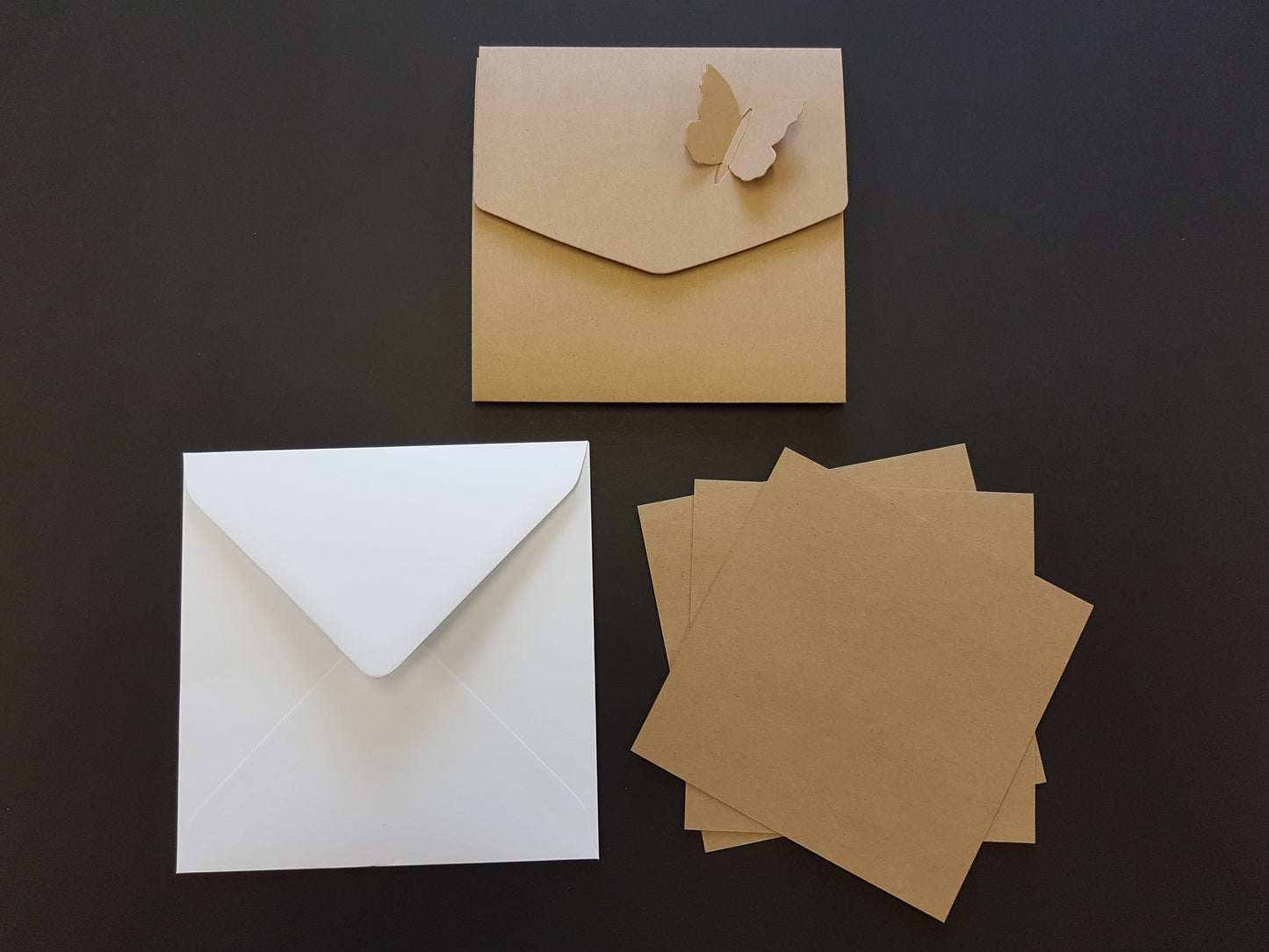 Luxury square Butterfly pocket fold wedding invite