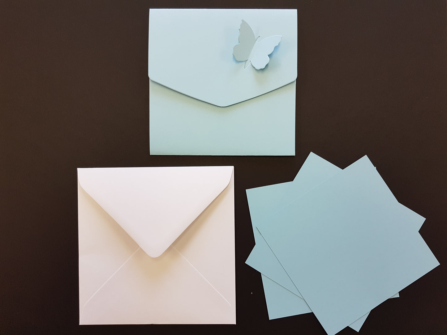 Luxury square Butterfly pocket fold wedding invite