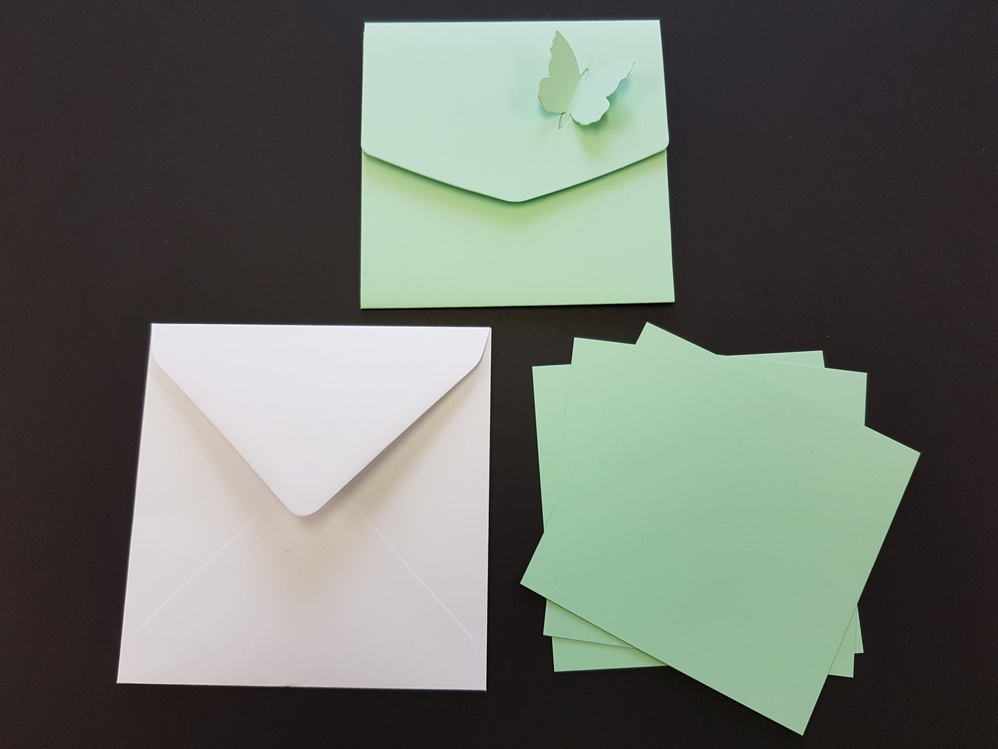 Luxury square Butterfly pocket fold wedding invite