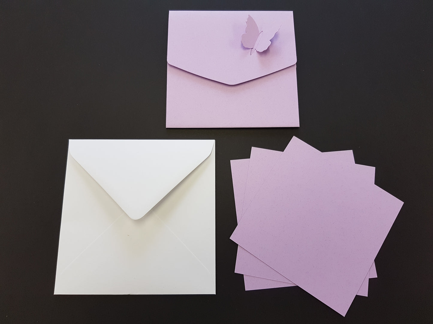 Luxury square Butterfly pocket fold wedding invite