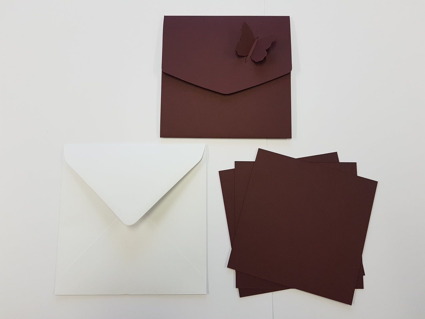 Luxury square Butterfly pocket fold wedding invite