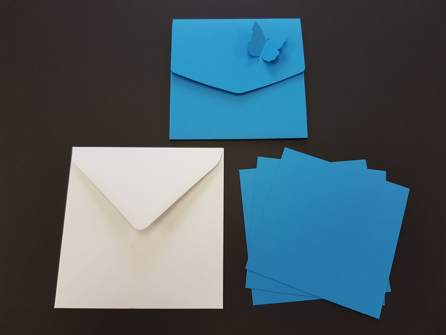 Luxury square Butterfly pocket fold wedding invite