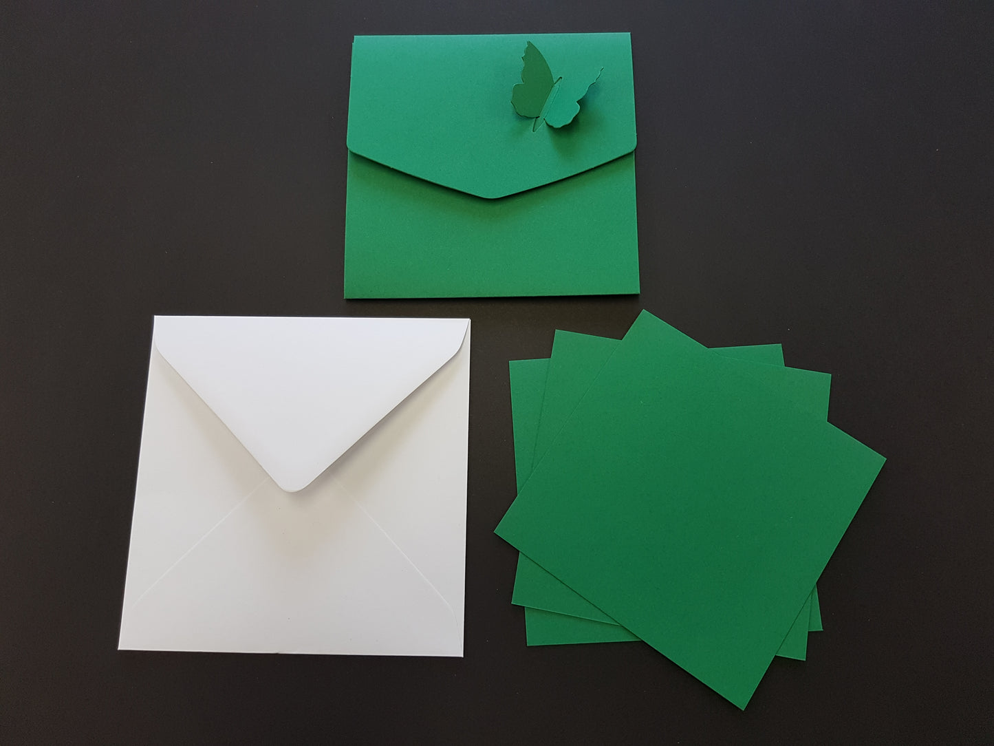 Luxury square Butterfly pocket fold wedding invite