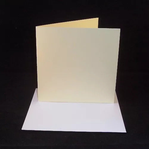 7" x 7" Coloured Greeting Card Blanks & Envelopes (STRAIGHT EDGE)