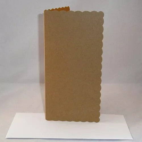 DL Coloured Greeting Card Blanks & Envelopes (SCALLOPED EDGE)