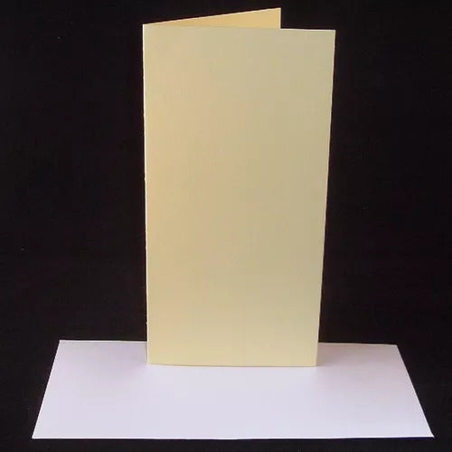 DL Coloured Greeting Card Blanks & Envelopes (STRAIGHT EDGE)