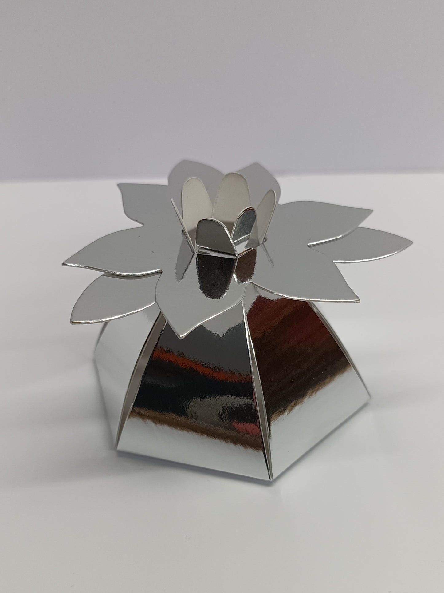 Luxury Mirror Silver Gift Favour Boxes For Weddings - Parties