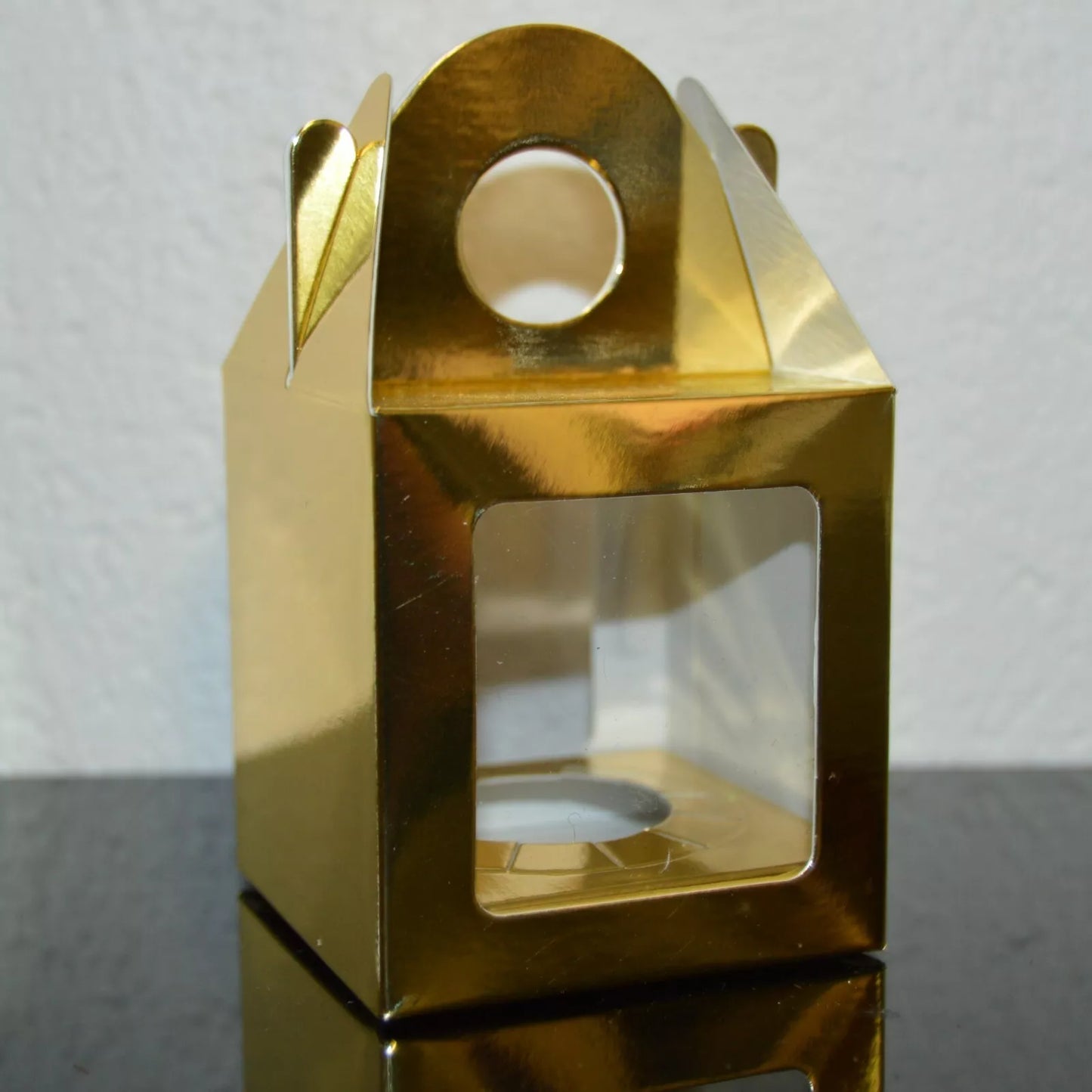 Mirror Gold Cupcake Muffin Presentation Box