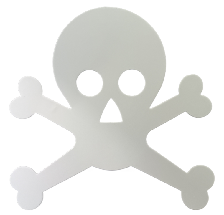 Skull & Crossbones Halloween Card Topper, Window Decoration