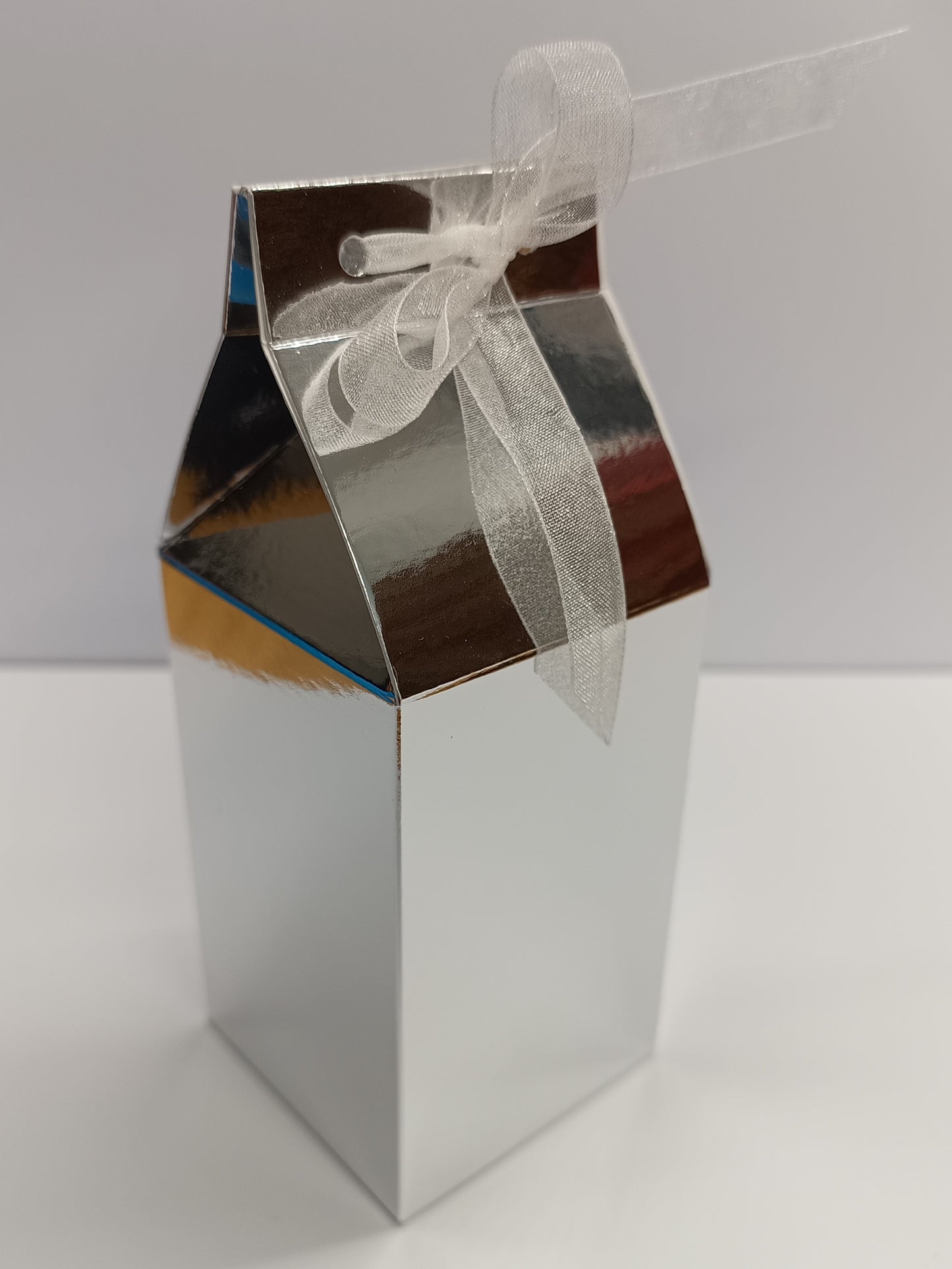 Luxury Mirror Silver Gift Favour Boxes For Weddings - Parties