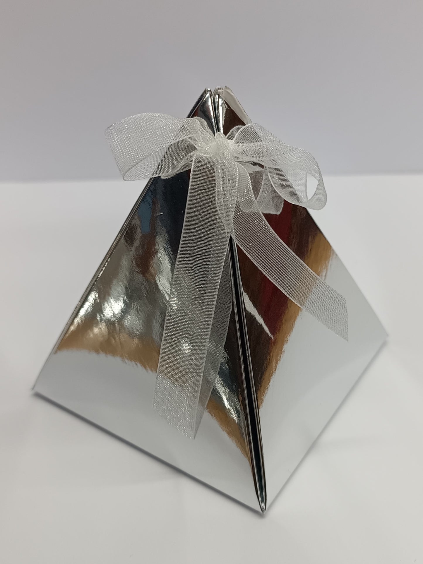 Luxury Mirror Silver Gift Favour Boxes For Weddings - Parties