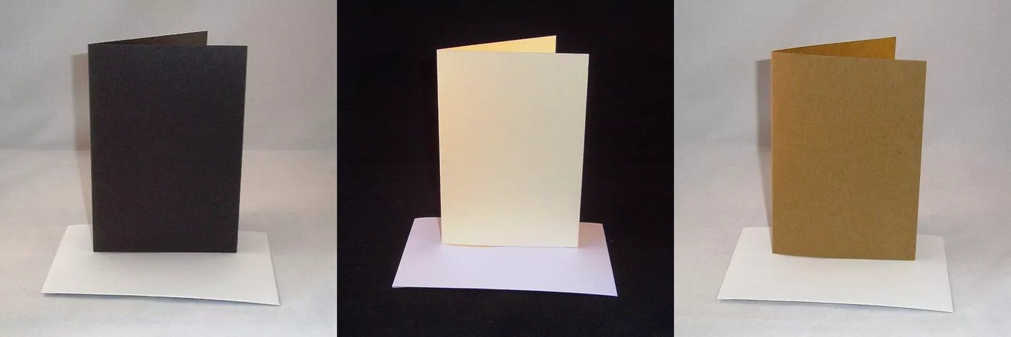 A4 Coloured Greeting Card Blanks & Envelopes (STRAIGHT EDGE)