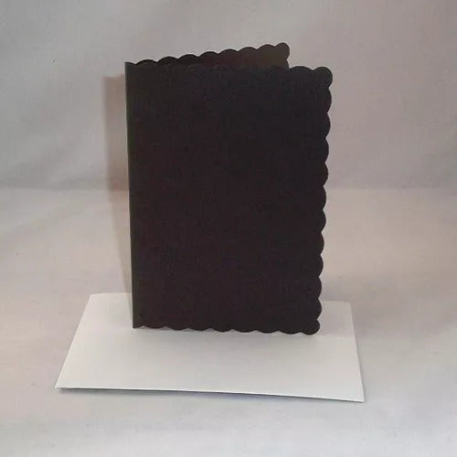 A5 Coloured Greeting Card Blanks & Envelopes (SCALLOPED EDGE)