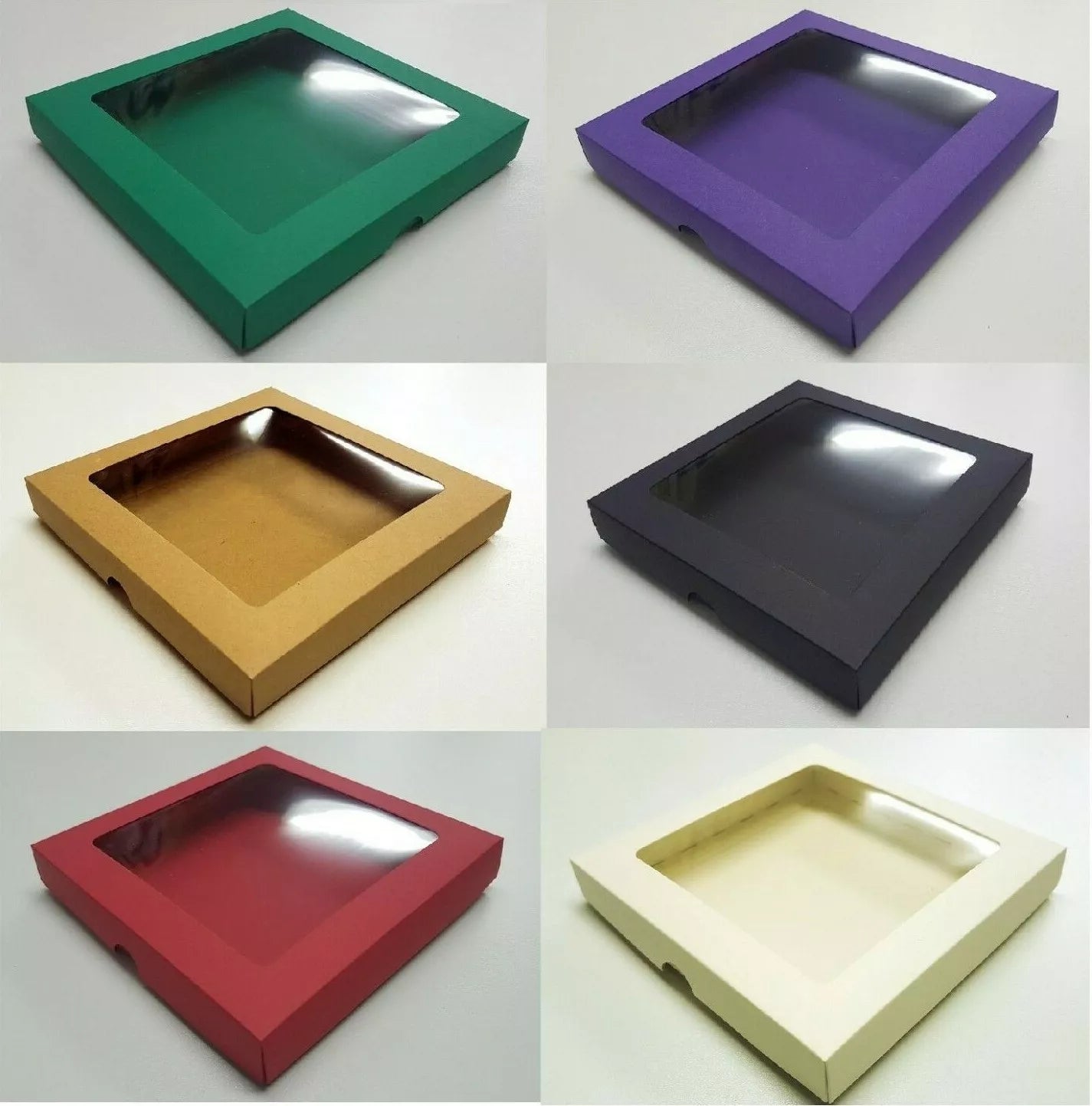 Luxury 5"x 5" Coloured Wedding Invite / Greeting Card Boxes (APERTURE LID)