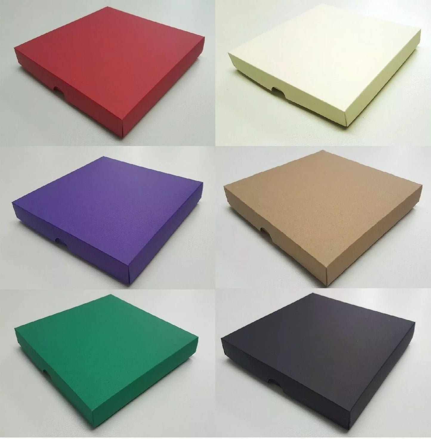 Luxury 9"x 9" Coloured Wedding Invite / Greeting Card Boxes (SOLID LID)