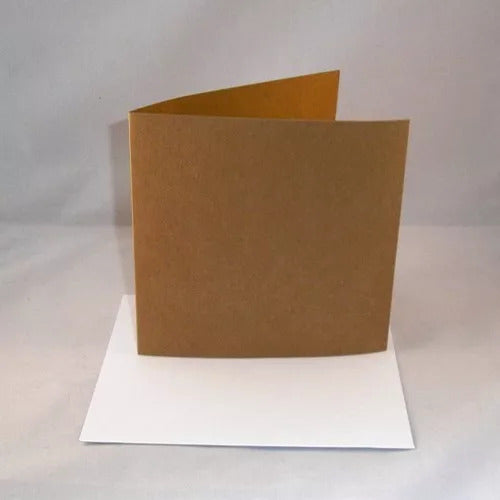 7" x 7" Coloured Greeting Card Blanks & Envelopes (STRAIGHT EDGE)