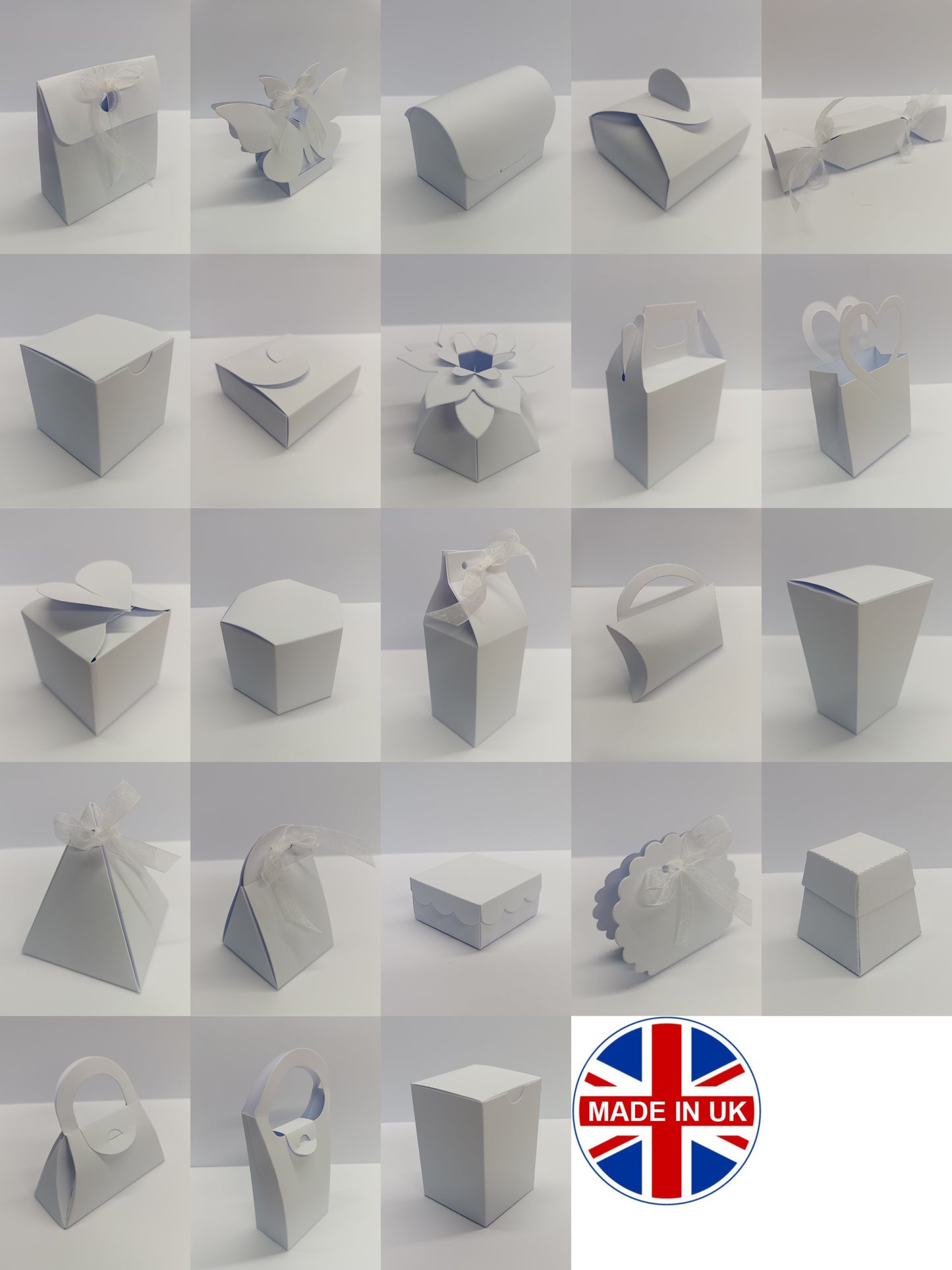 Luxury White Gift Favour Boxes For Weddings - Parties