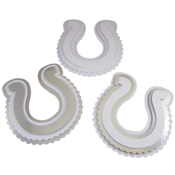 Large 3D Scalloped Horseshoe Card Toppers