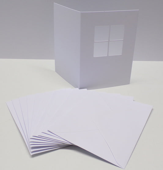 5"x 7" Window Aperture Card Blanks & Envelopes (STRAIGHT EDGE)