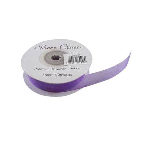 15mm Purple Organza Ribbon