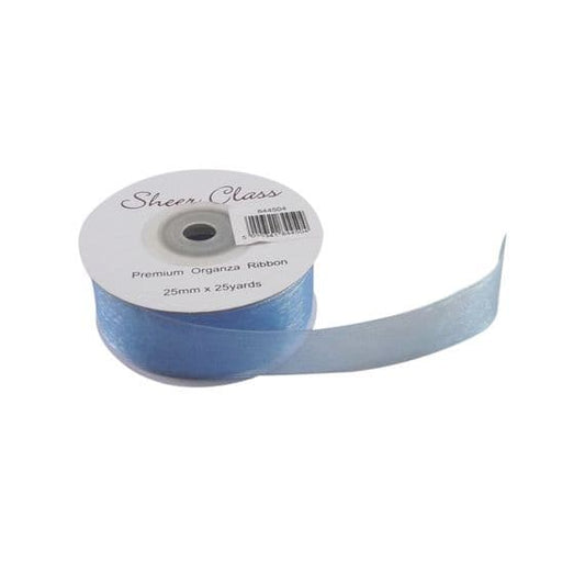 25mm Light Blue Organza Ribbon