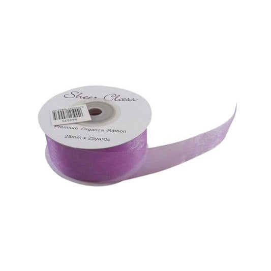 25mm Lilac Organza Ribbon