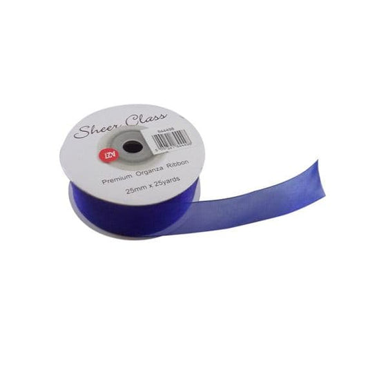 25mm Royal Blue Organza Ribbon