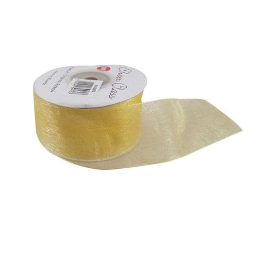 40mm Gold Organza Ribbon