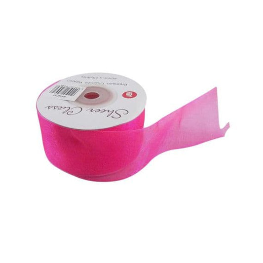 40mm Hot Pink Organza Ribbon