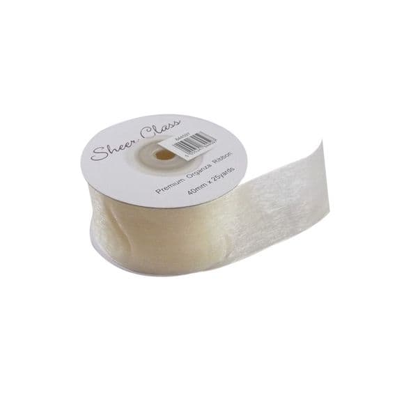 40mm Ivory Organza Ribbon