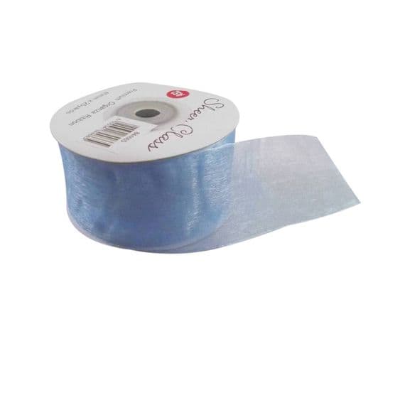 40mm Light Blue Organza Ribbon