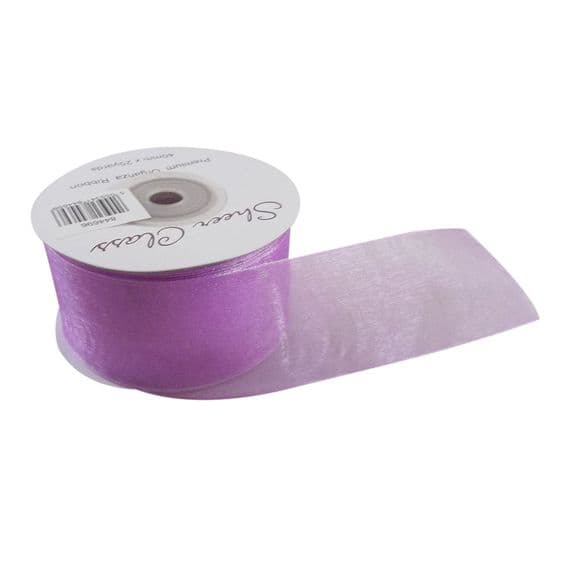 40mm Lilac Organza Ribbon