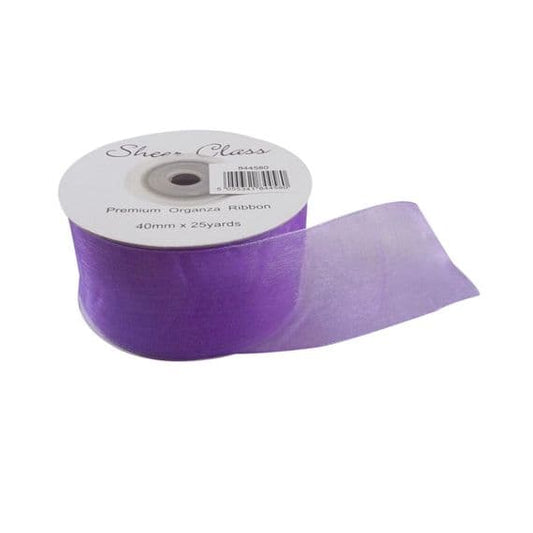 40mm Purple Organza Ribbon