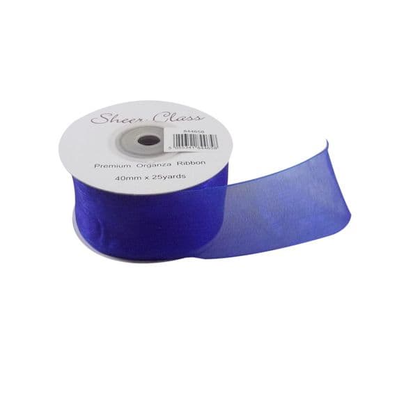 40mm Royal Blue Organza Ribbon