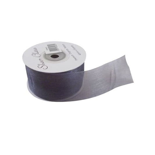 40mm Silver Organza Ribbon