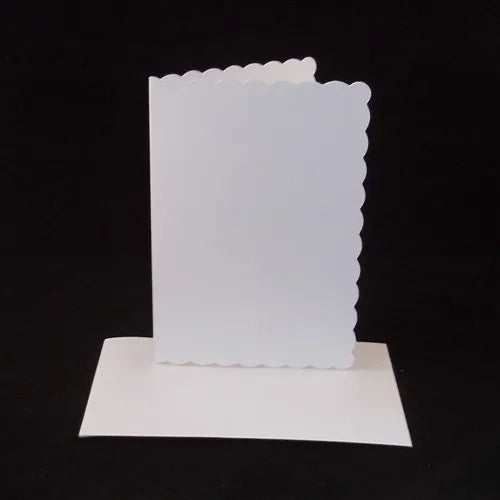 A6 Greeting Card Blanks & Envelopes (SCALLOPED EDGE)