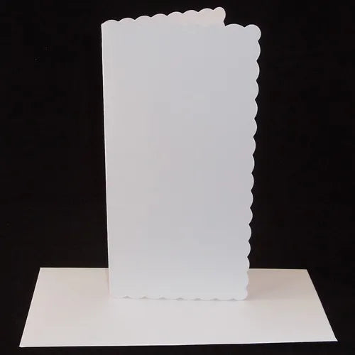 DL Greeting Card Blanks & Envelopes (SCALLOPED EDGE)