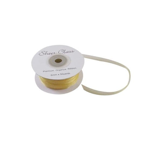 6mm Gold Luxury Organza Ribbon