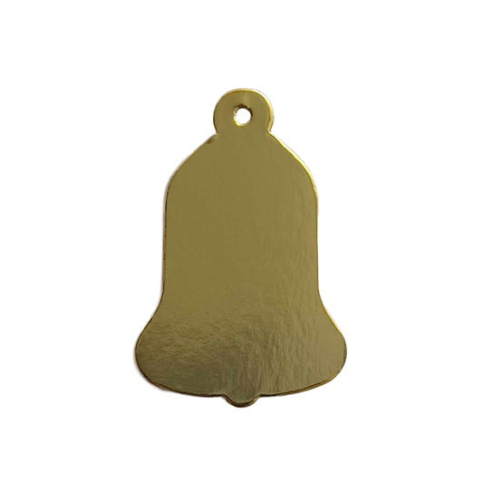 Mirror Gold Bell Xmas Card Topper