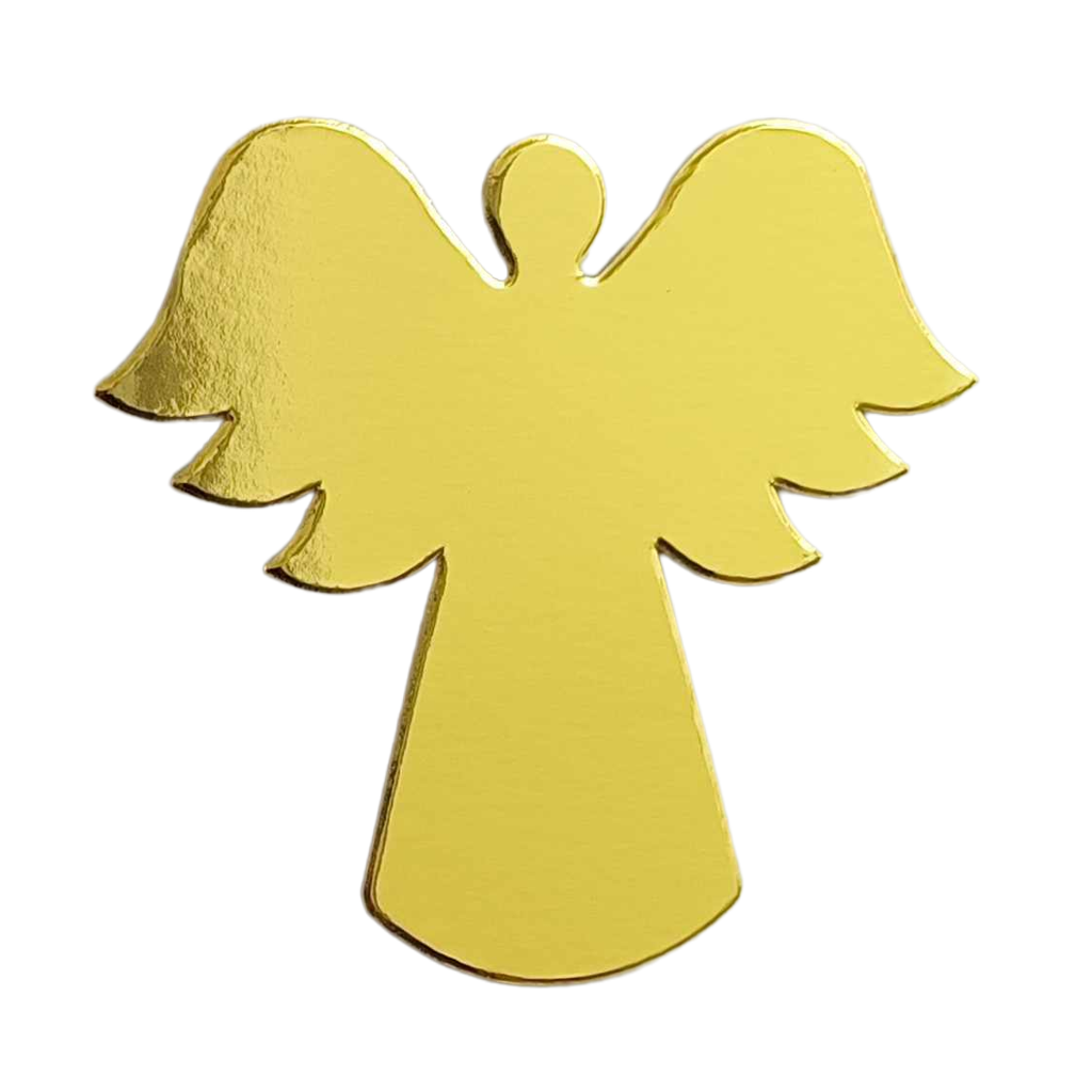 Mirror Gold Angel Xmas Card Toppers