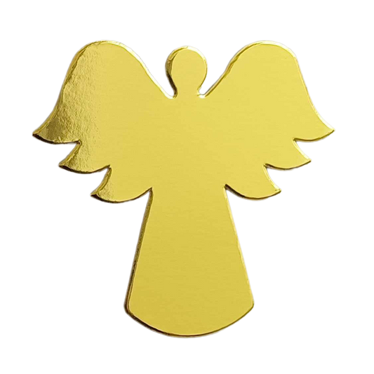 Mirror Gold Angel Xmas Card Toppers