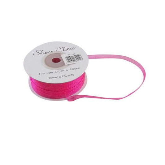 6mm Hot Pink Luxury Organza Ribbon