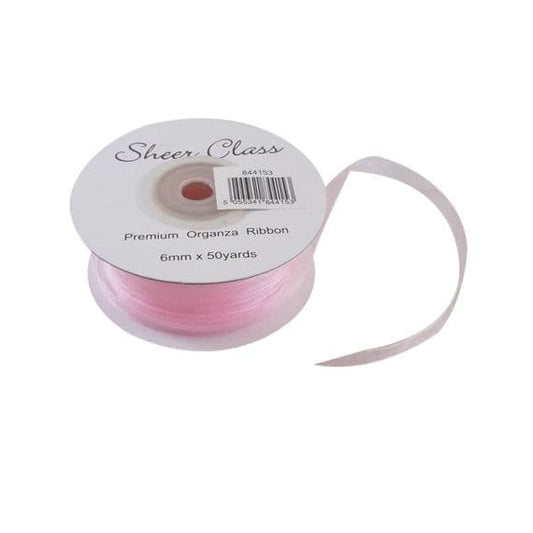 6mm Light Pink Luxury Organza Ribbon