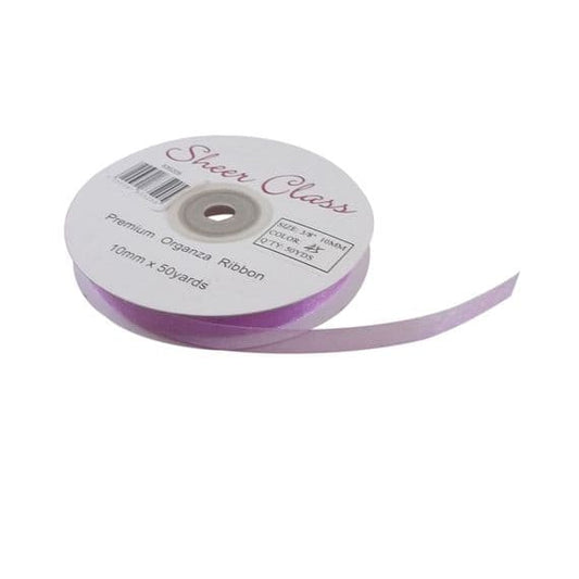 10mm Lilac Organza Ribbon